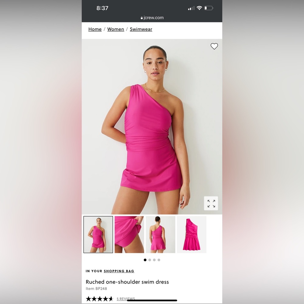 J. Crew Swim Dress in Pink size 10
